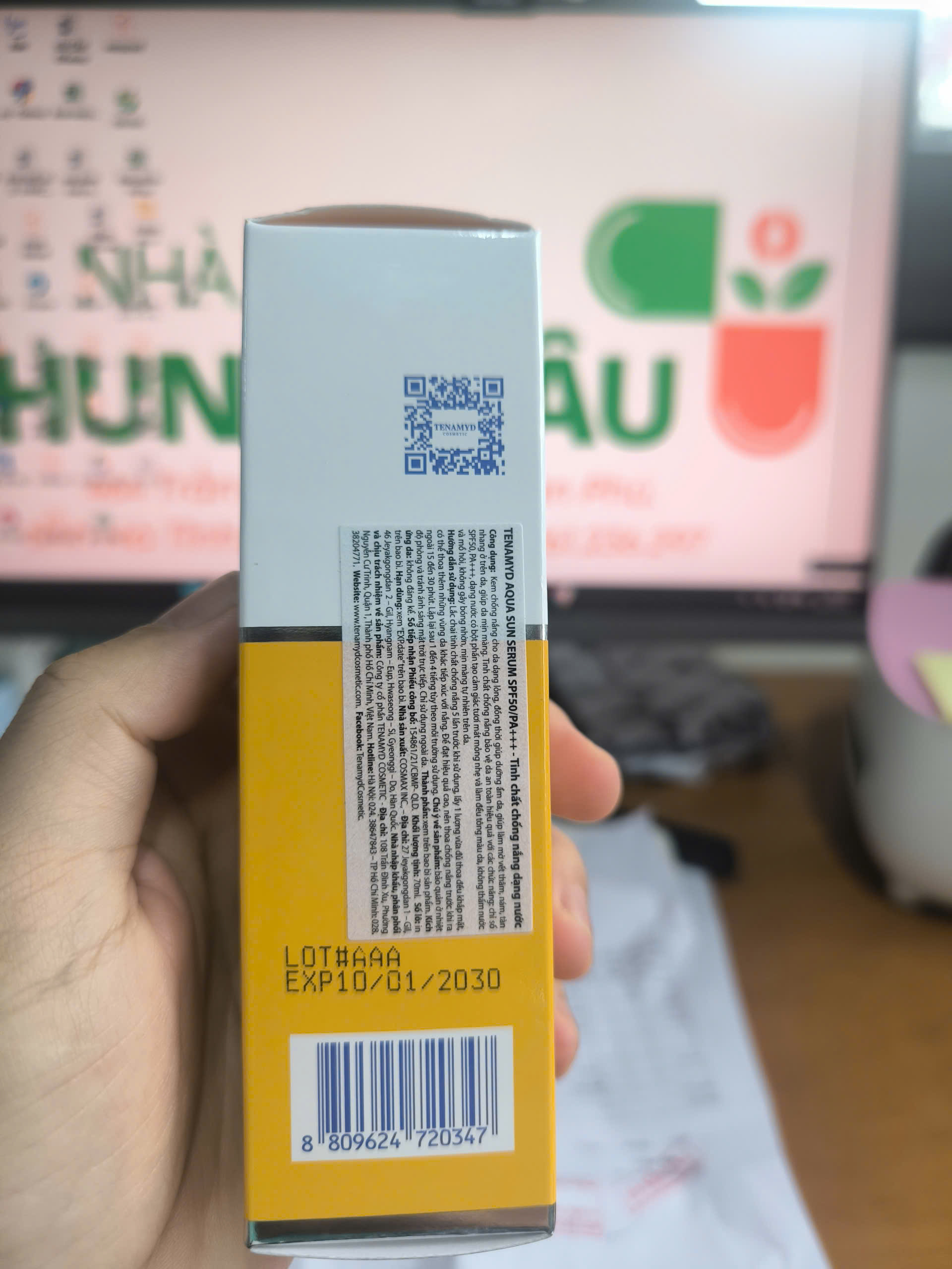 Kem chong nang TENAMYD AQUA SUN SERUM SPF50 70ml (1)