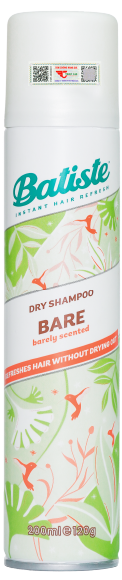 Dầu Gội Khô Batiste Bare 200ml: Hút sạch dầu thừa tức thì, tóc bồng bềnh tự nhiên